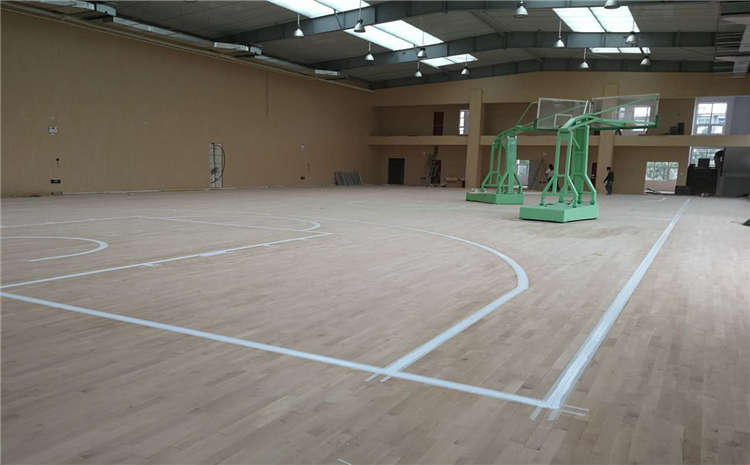 20厚NBA籃球場木地板單層龍骨結構