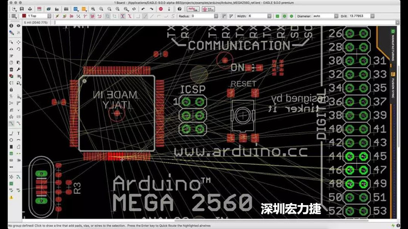 CadSoft EAGLE是一款專業的印刷電路板(PCB)設計軟件，低成本、便于使用、功能強大。